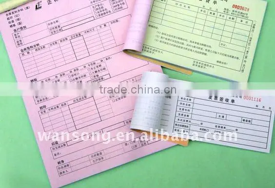 Quickly printing service of invoice printing , carbonless invoice book