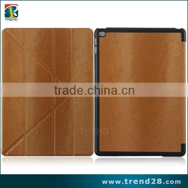 wholesales portable folding leather case for ipad Air2 tablet