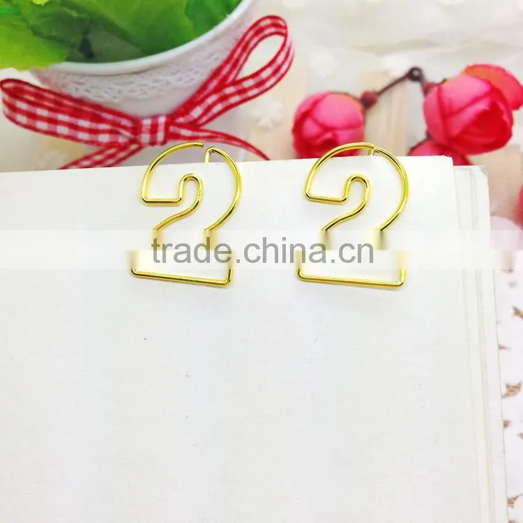 Responsibled factory customized stationery paper clip number shape