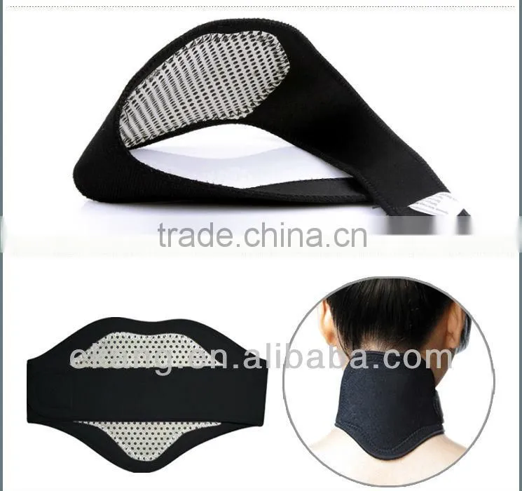 Self-heating massage neck belt
