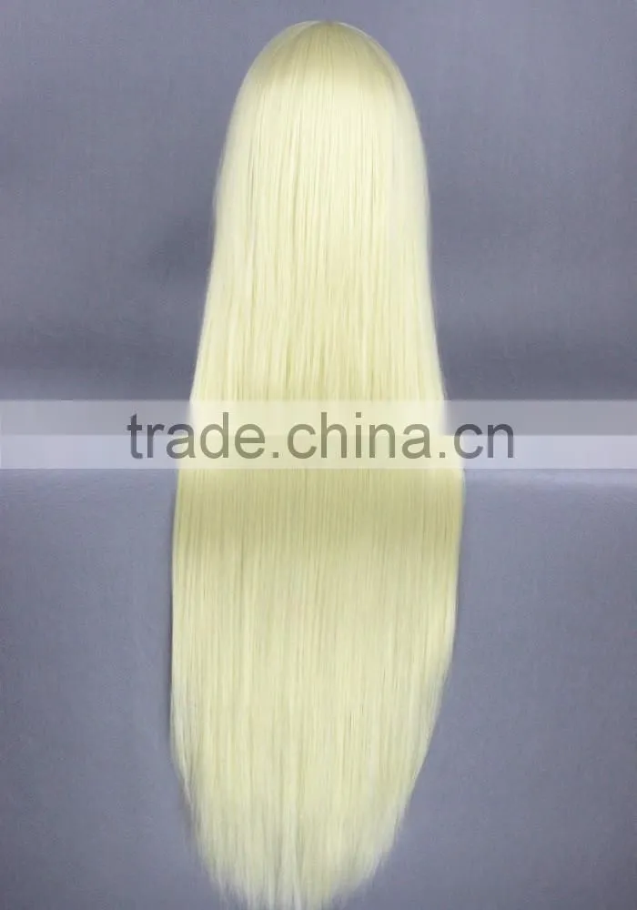High Quality 100cm Long Straight Loveless Wig Agatsuma Soubi Beige Cosplay Hair Wig Synthetic Anime Wig