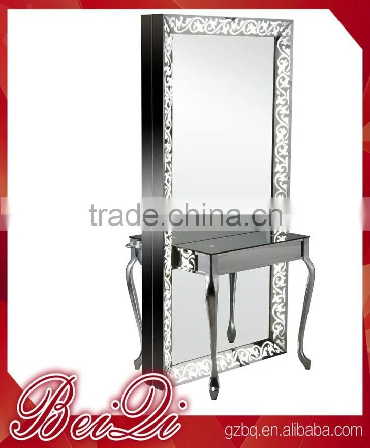 European Style Fashionable Beauty Salon Mirror Hair Salon Mirror Station Modern Hair Salon Equipment Makeup