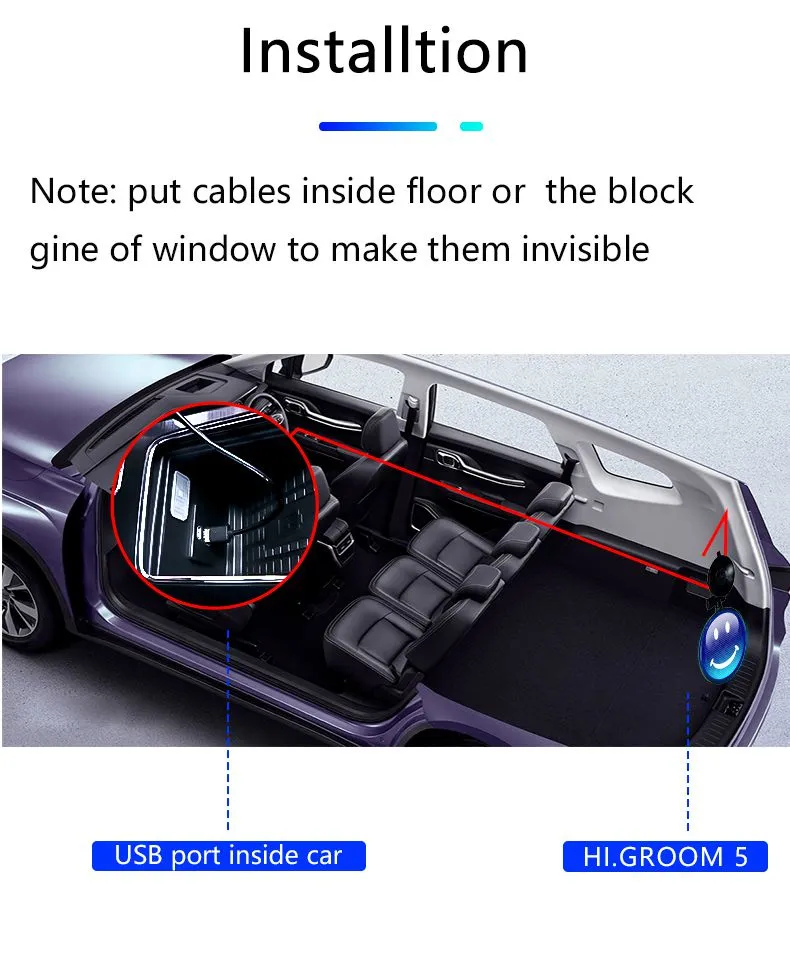 Customizable LED Display Car Rear Windshield Light Funny Car Accessories with Finger Light 5V Condition New App LED Car Sign