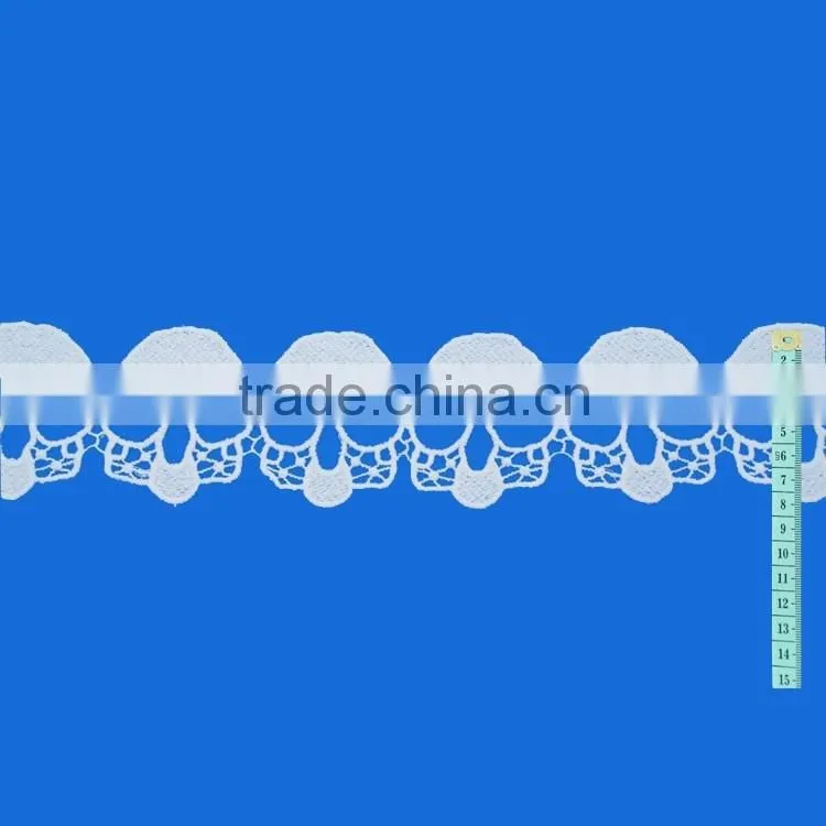 New Design OEM custom shaped polyester chenille silk chemical guipure embroidery lace trim wholesale in China