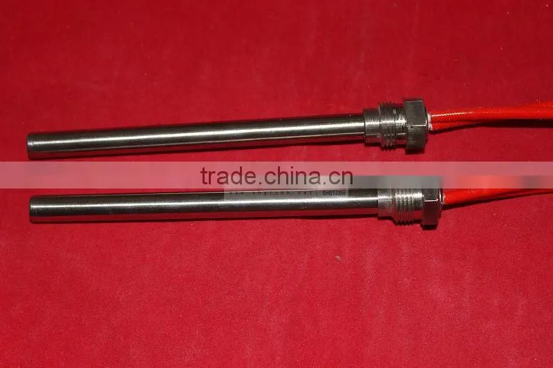 Stainless steel electrical cartridge resistance heater with flange