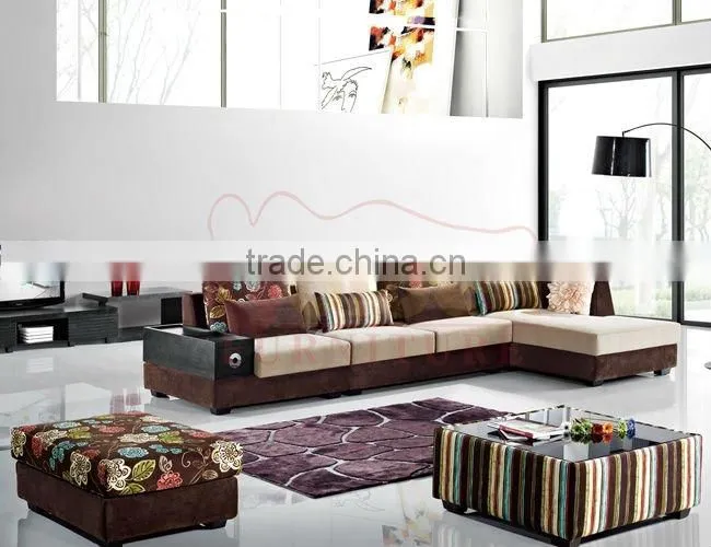 Modern Fabric Sectional Sofa Chaise Long Sofa