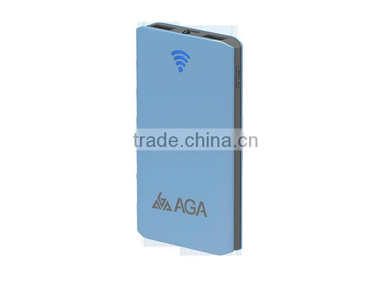 AGA smart 10000mAh power bank for iphone | portable small USB lithium battery charger | mini power supply for digital devices