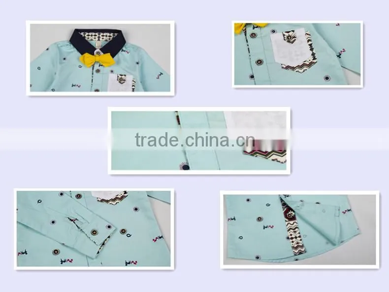 2016 trendy Korean style boy child sets children straped long-sleeved + pants two-piece boy set