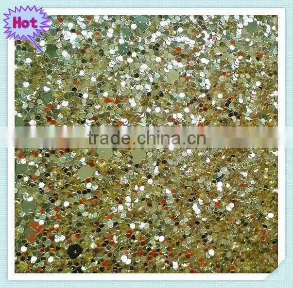 Hot sell cheap glitter net fabric ,cheap glitter leather for walls and shoes