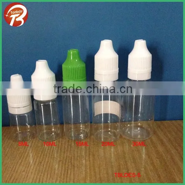 10ml PET tamper evident childproof cap amber plastic dropper bottle