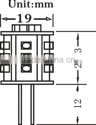 360degree 3528 SMD 12v g6.35 G4 led lamp for marine