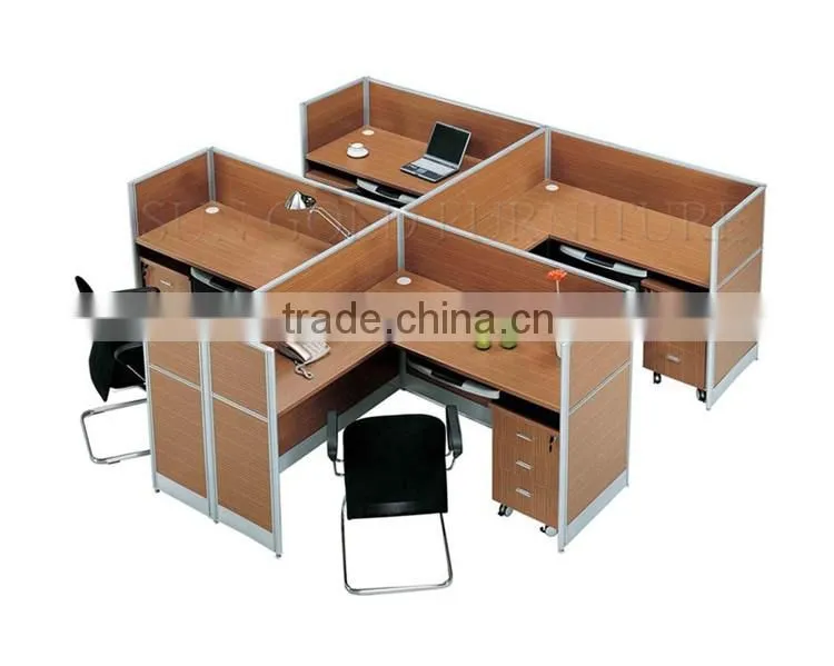 Modern 4 person workstation cubicles furniture (SZ-WSB405)