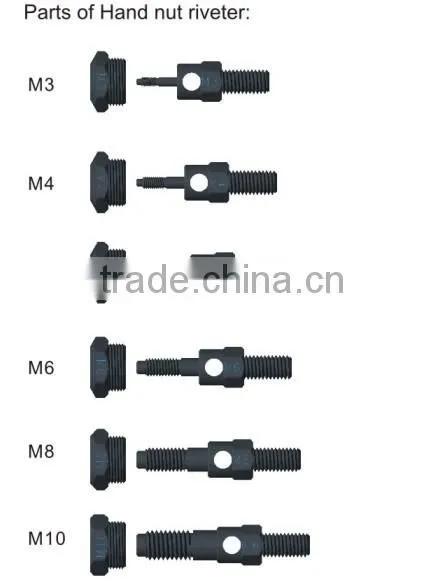 Professional hand rivet clinchers 13 inch (330mm) M3-M10