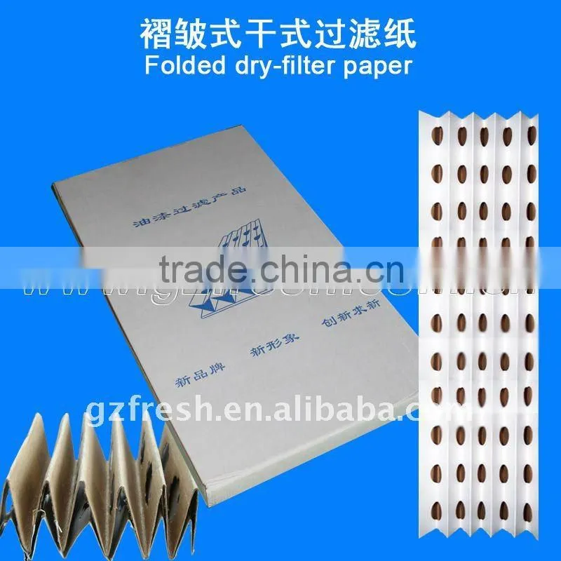 lowest price fold paper filter,spary booth filter,paint paper filter for spary booth