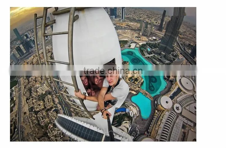 2015 new fashion selfie stick with remote and bluetooth