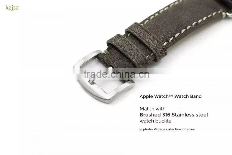 Original kajsa Vintage Collection Genuine Leather Watch Band Wrist Strap For 42MM Apple Watch MT-3968