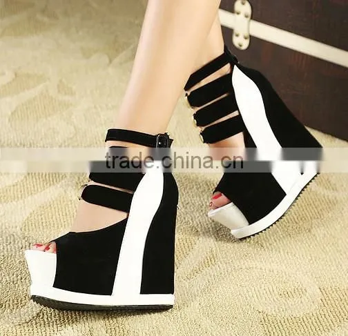 mature sexy girl high heel no heel wedge shoes