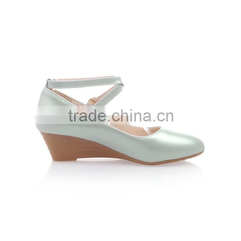 summer closed toe women soft sole elegant wedge heel shoes