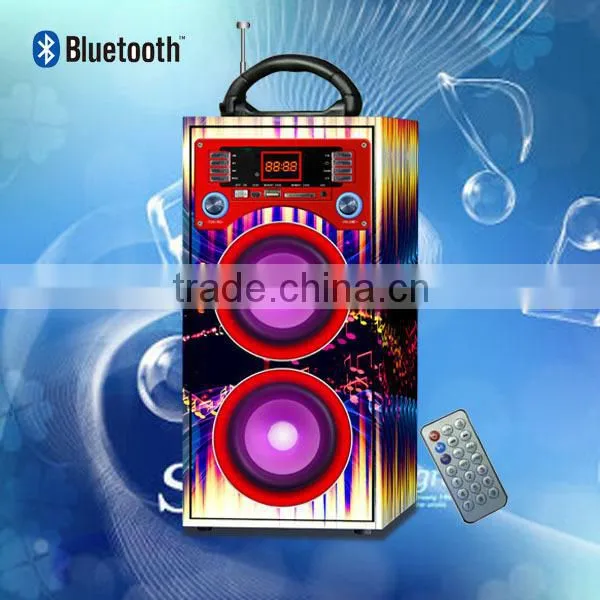 NT-WS001 trade assurance supplier 2.0 CH wireless bluetooth wooden speaker