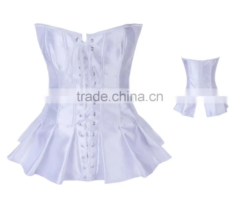 www.sex.com womens fashion sexy ruched Petticoat Gothic Retro Punk corset Bodice with tie bowknot