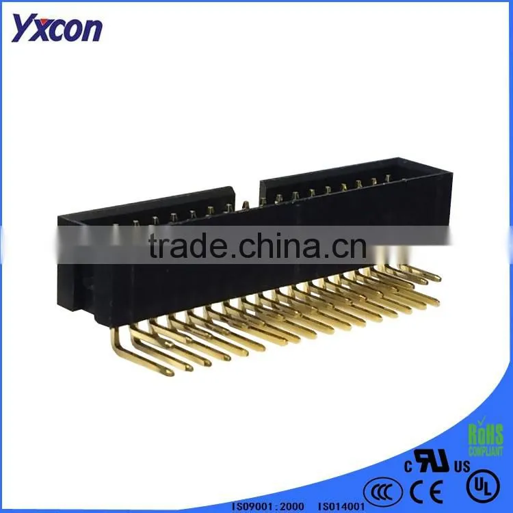 Dongguan factory price 2.54mm pitch fine quality dual row right angle box header