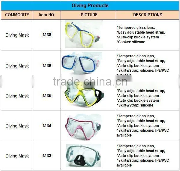 China Black Silicon Diving Mask Manufacturer For Wholesale