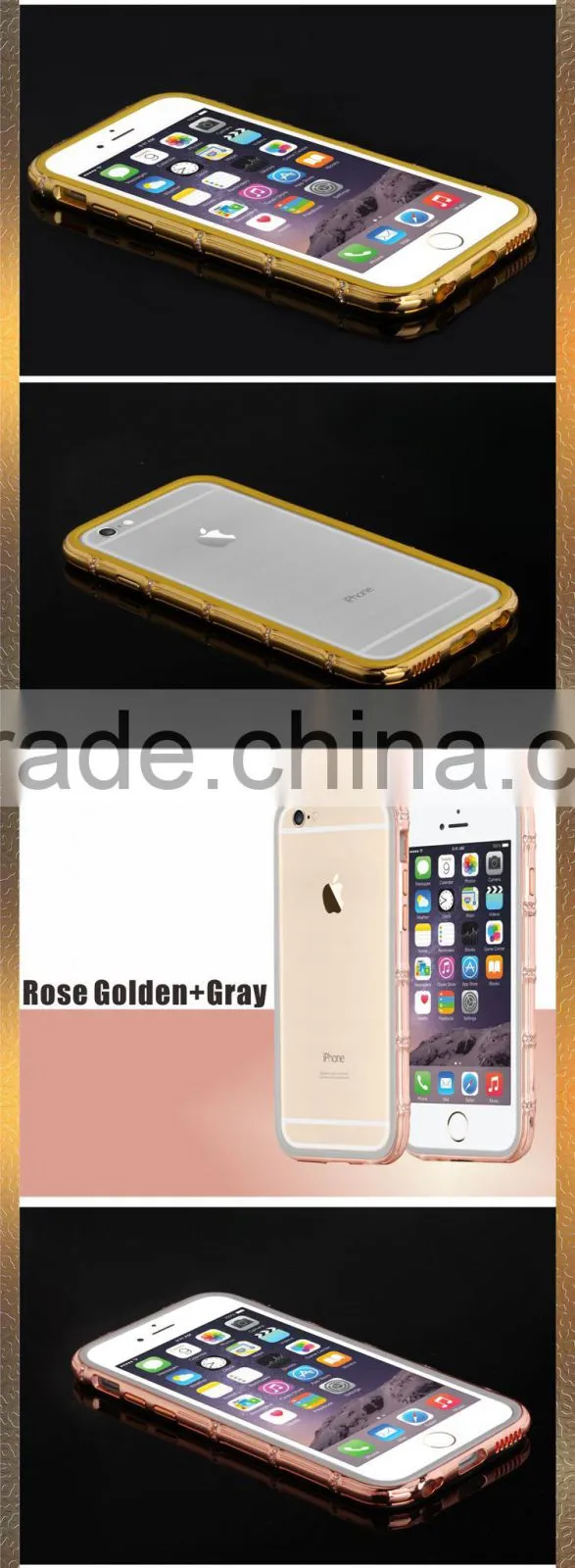 Factory Wholesale Metal Phone Case with TPU for iPhone 6 Plus