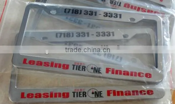 Custom Die Cast Zinc Alloy Metal License Plate Frame