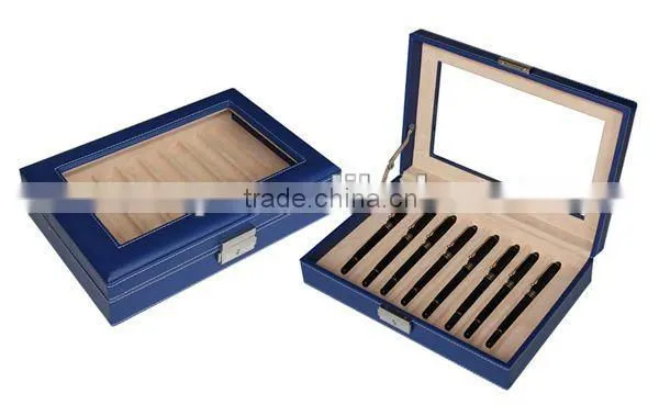 8pens display PU Leather pen box