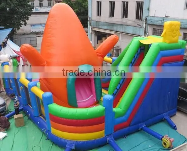 Combination Castle inflatable, super spongebob inflatable Carnival Game