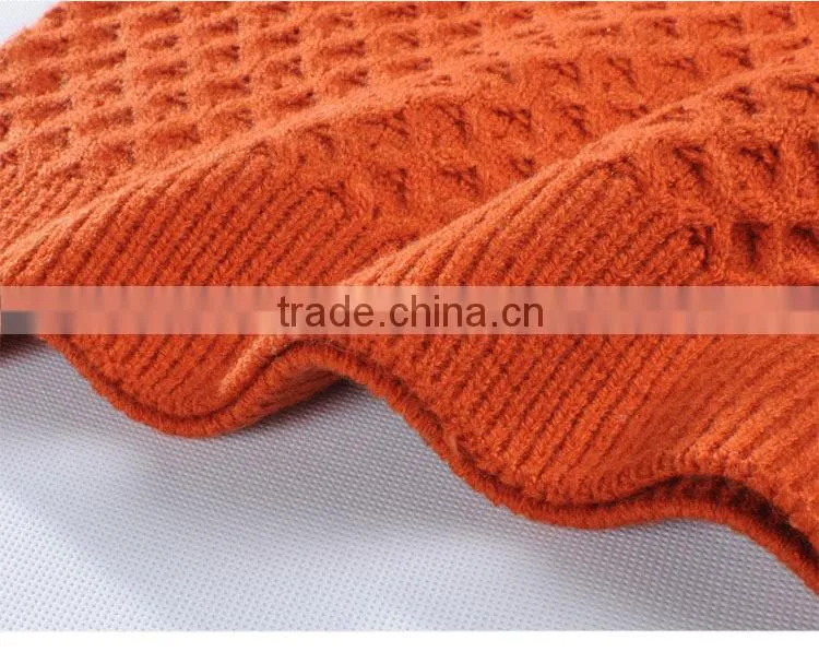 2015 the new men's sweater cultivate one's morality pure color for grid sweater