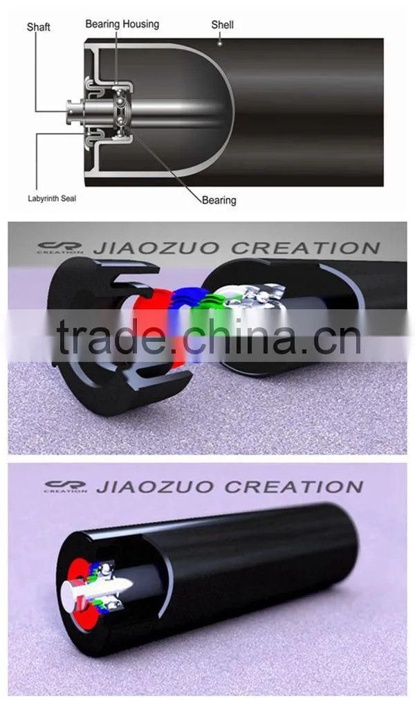 Overland trough belt conveyor roller in bulk handing system