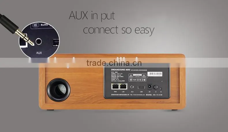 wireless DlAN WiFi Android ISO Airplay wooden speaker portable