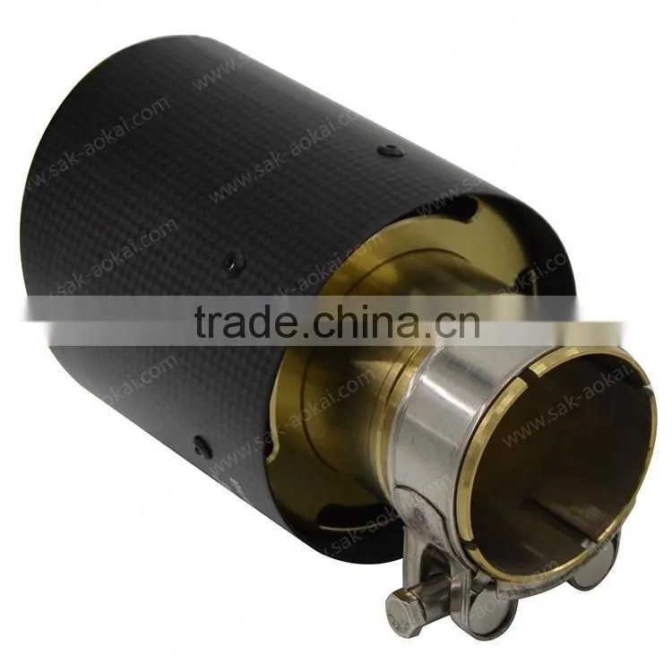 carbon fibre muffler tip stainless steel exhaust tip