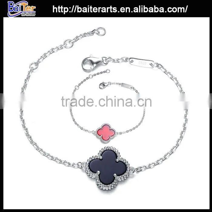 Fashion 925 Sterling Silver Diamond Heart Shaped Tennis Bracelet Heart Bracelet