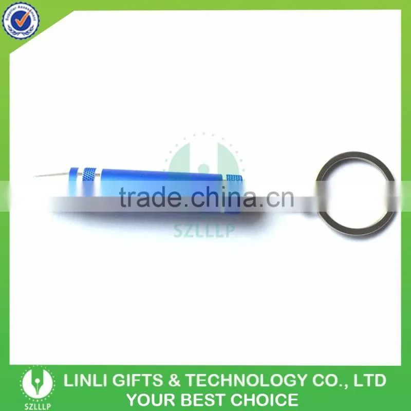Torch Shaped Metal Aluminium Tool Kit Keyring