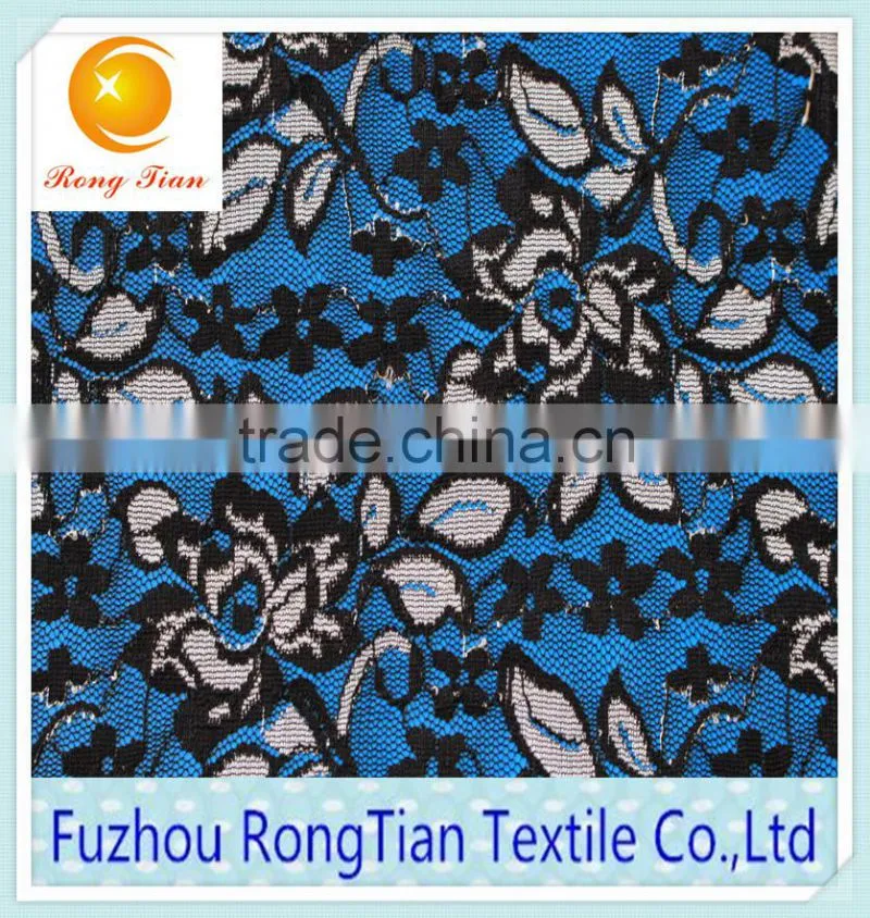 Africa selling high elastic double color lace fabric for clothing