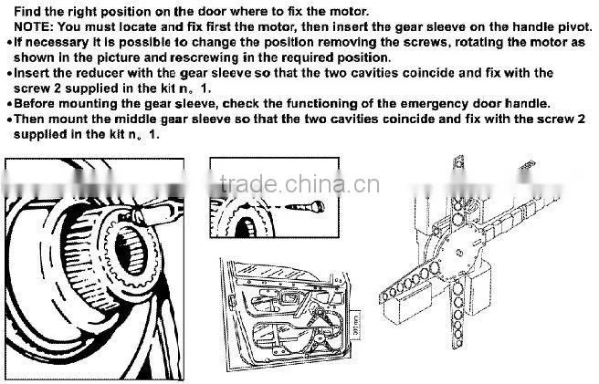 Power window motor, Power window raising motor,power window rolling up, with power window switch, worm type (PW803)