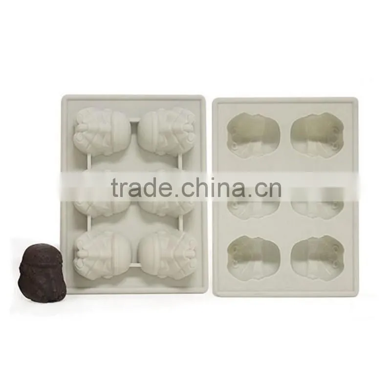 Fleible Silicone Storm Trooper Ice Tray Cookie Soap Baking Moulds