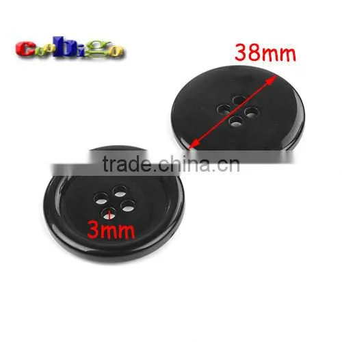 38mm(60L)Dia. Fashion Resin Round Button With Four Hole Sewing Craft DIY Accessories For Bag Garment #FLN002A-38