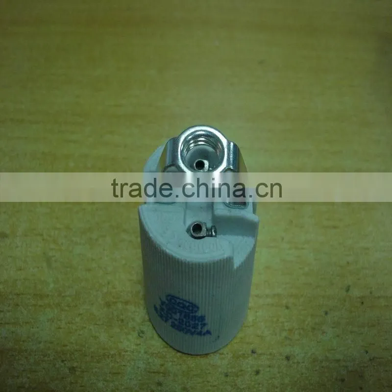Set-screw terminal E27 F519 ceramic lamp holder with bracket