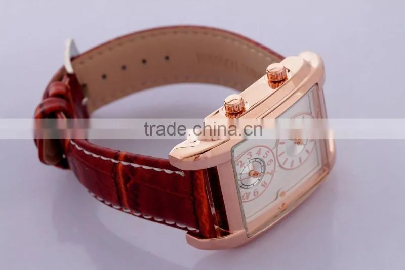 quamer watch dual time two time zone quartz watch fashion women men watch
