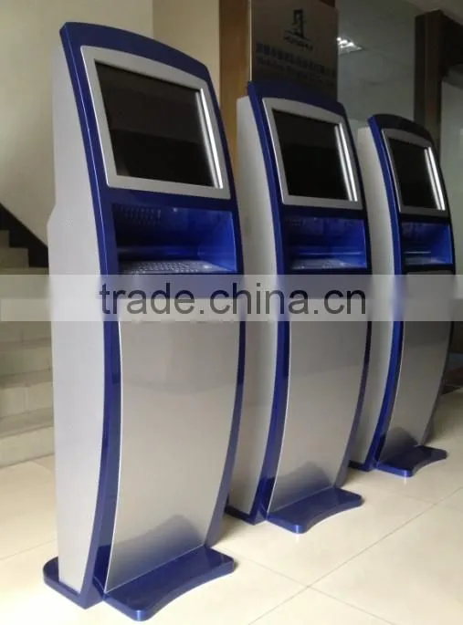 Touch screen Registration Kiosk with ID card reader Driving license passport ID card reader kiosk