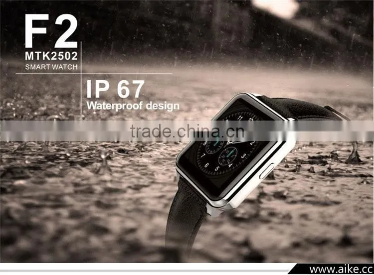 2015 F2 bluetooth Smart Watch Support Gesture and Voice Control MTK2502 1.55" IPS Screen For IOS and Android Smart Phone