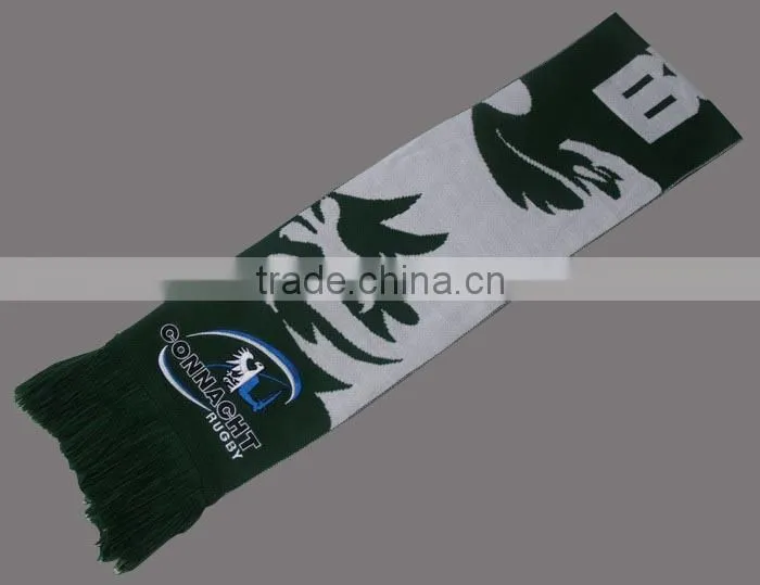 SPORTS SCARF FOOTBALL TEAM SCARF WITH JACQUARD PATTERN