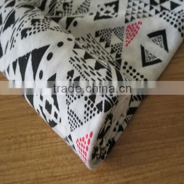 30S poly spun printed Fabric, 100% Poly Knitted Fabric