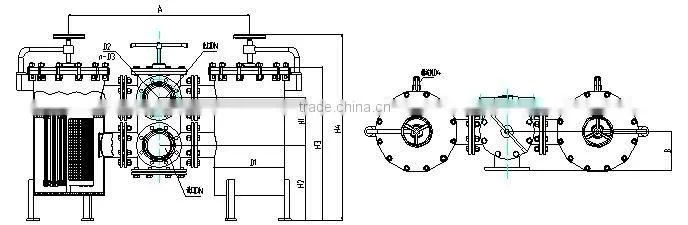 water treatment dupble set water filter for industry