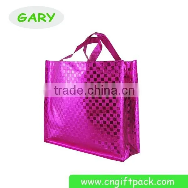 Non Woven Bag with Zipper Tote Bag Metallic Shopping Tote 2016