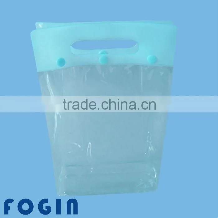 fashion transparent PVC Shampoo Bag with handle