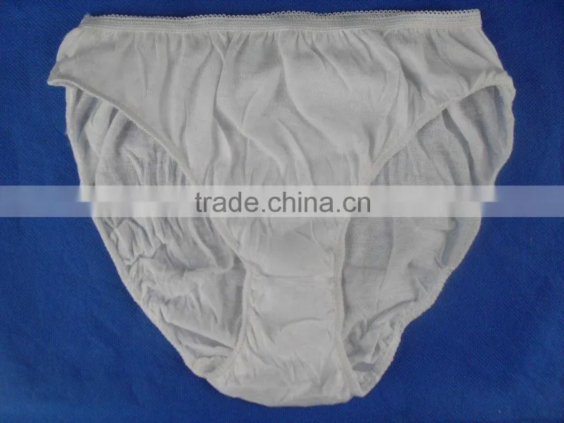 Good quality disposable cotton underwear 2014